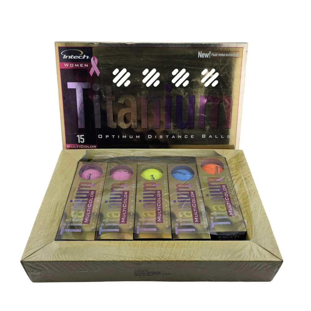 Intech Women Titanium Multicolor Golf Balls 15 Pack Optimum Distance Fluid-Metal